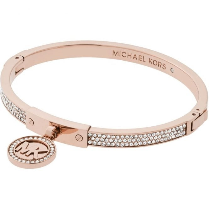 Michael Kors PVD rose plating Hinged Bangle