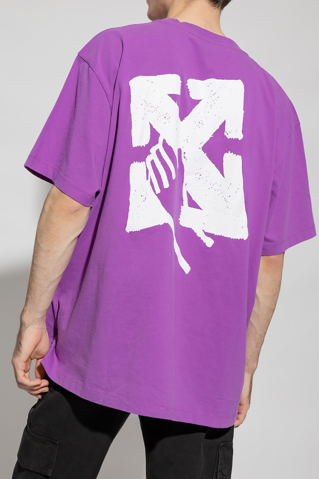 Off White Purple Oversized Tee