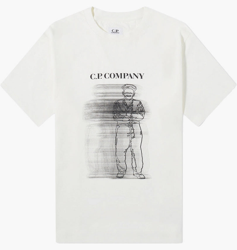 C.P. Company White Blur Sailor Tee