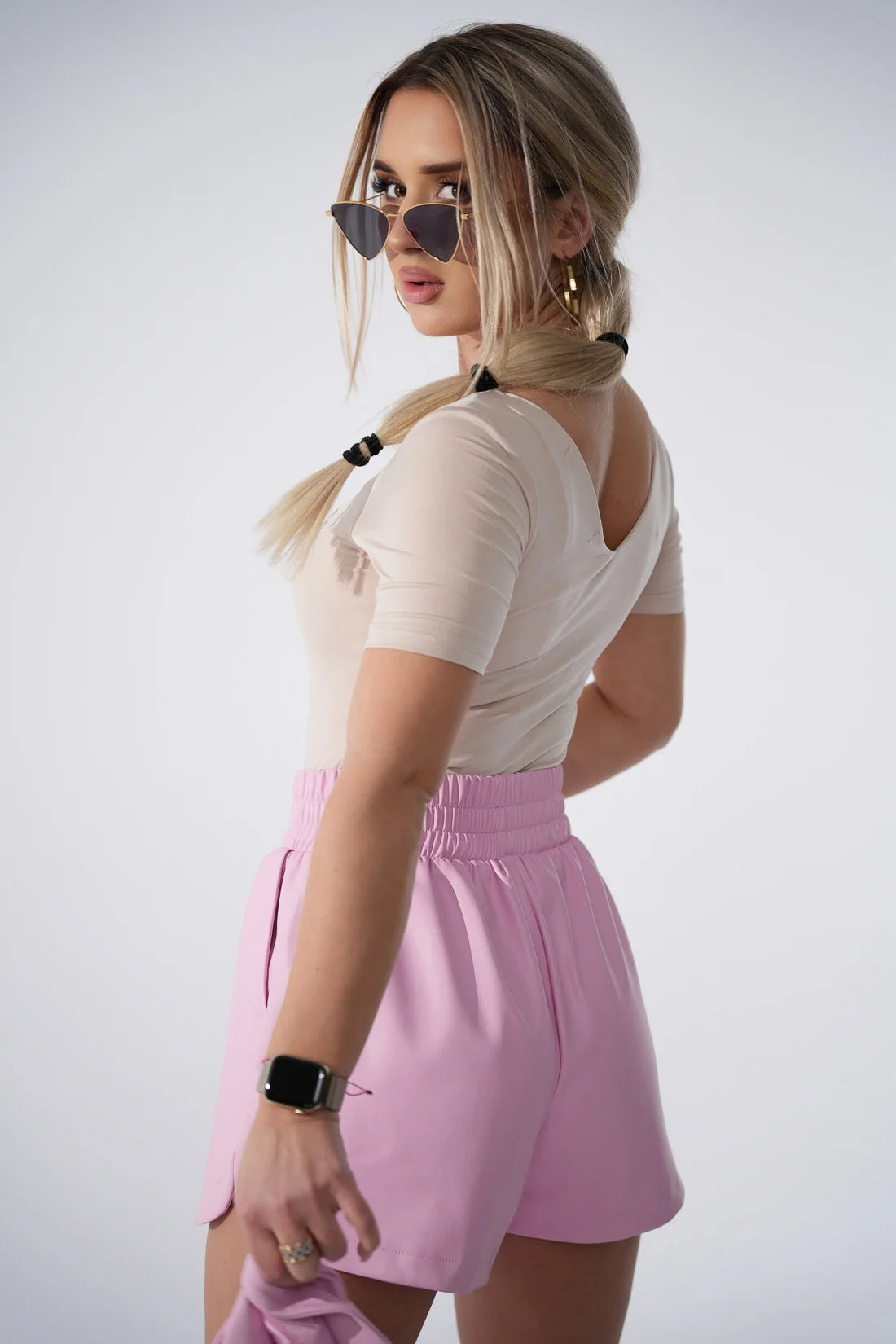 Brandenburg Couture Pink Fall Shorts