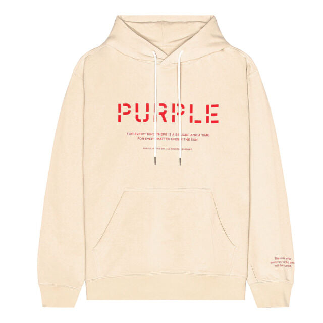 Purple Brand Beige Hoodie