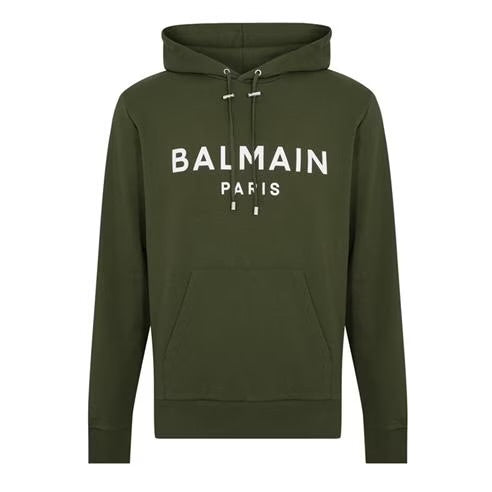 Balmain Olive Green Hoodie